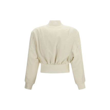 Beige Polyester Bomber