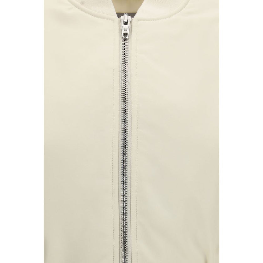 Beige Polyester Bomber