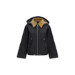 Black Cotton Rain Coat