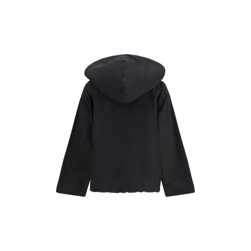 Black Cotton Rain Coat