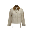 Beige Cotton Rain Coat