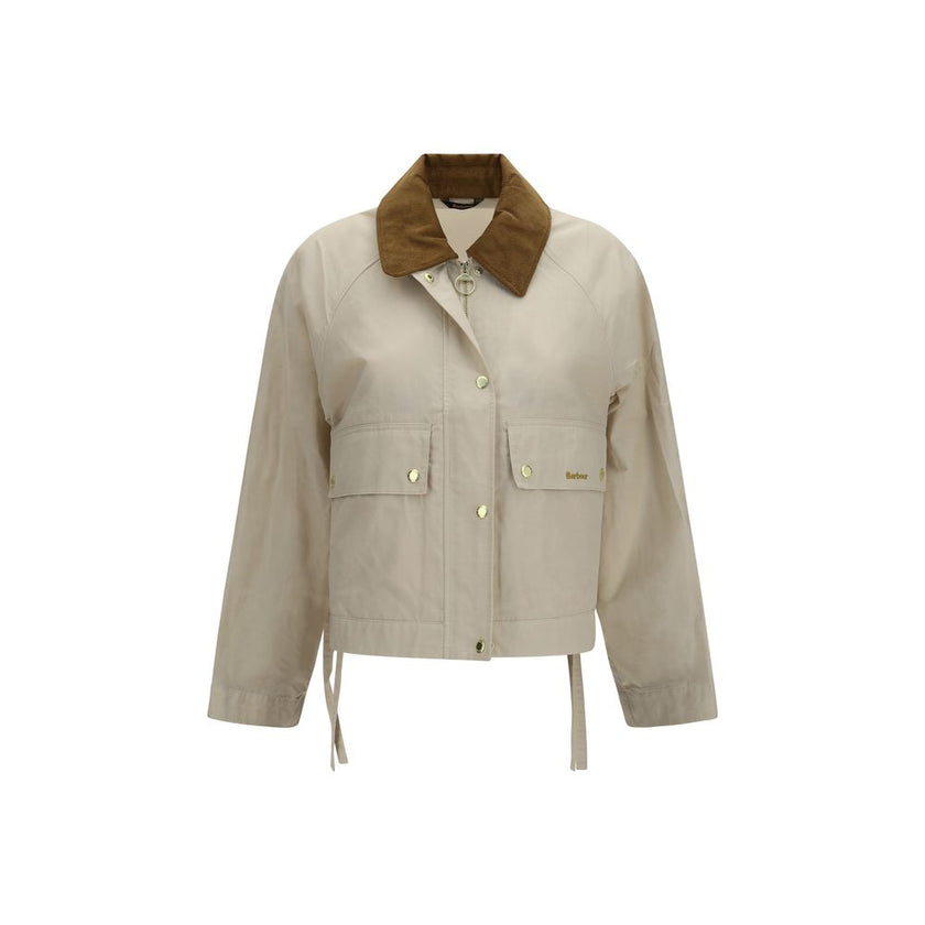 Beige Cotton Rain Coat