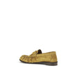 Beige Calf Leather Bos Taurus Slip-On Loafers
