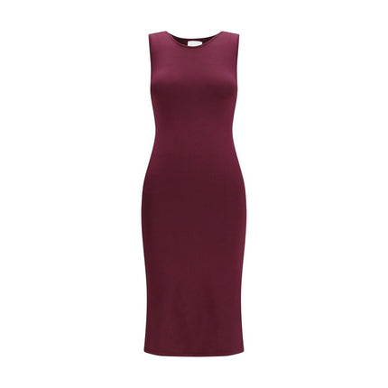 Purple Silk Long Dress