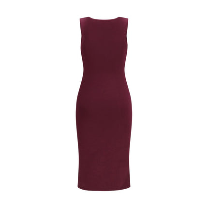 Purple Silk Long Dress
