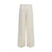 White Cotton Casual Pants