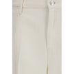 White Cotton Casual Pants