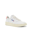 White Leather Low Top Sneakers