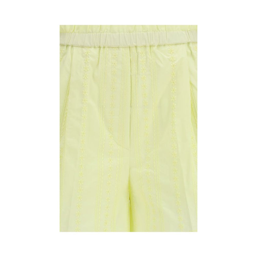 Bicolor Cotton Bermuda Shorts
