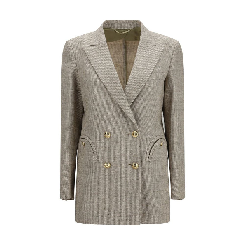 Beige Cotton Blazer