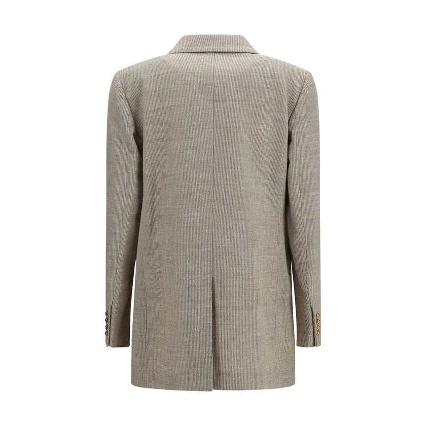 Beige Cotton Blazer