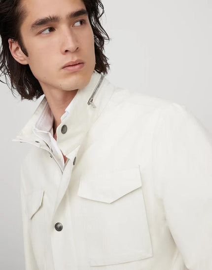 Beige Linen Shell Jacket