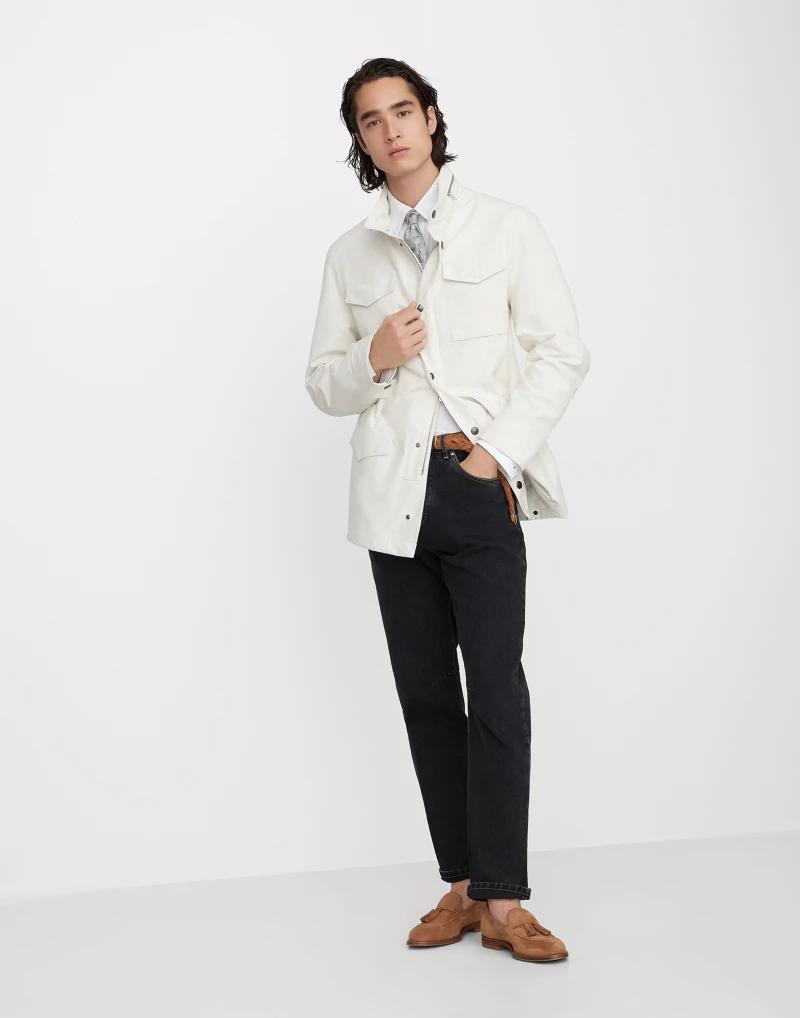 Beige Linen Shell Jacket