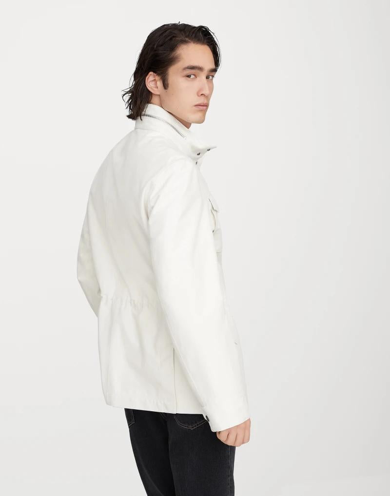 Beige Linen Shell Jacket