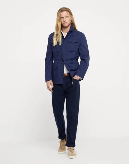 Blue Polyester Coat