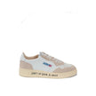 White Goatskin Low Top Sneakers