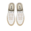White Goatskin Low Top Sneakers