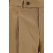 Brown Cotton Casual Pants