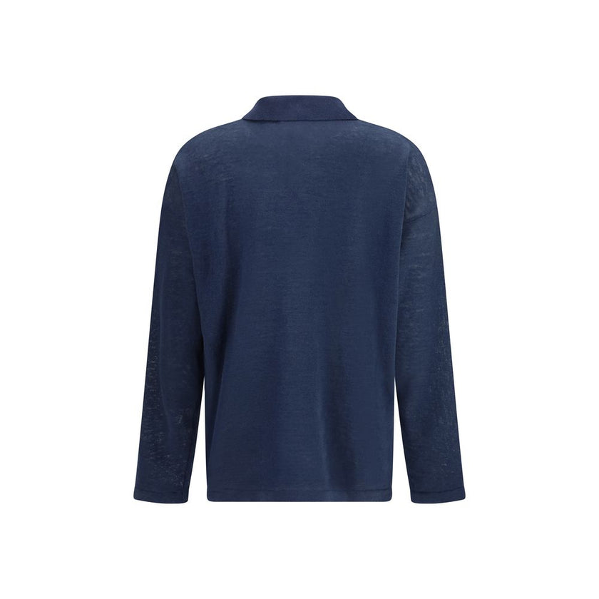 Blue Linen Cardigan