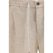 Beige Linen Casual Pants