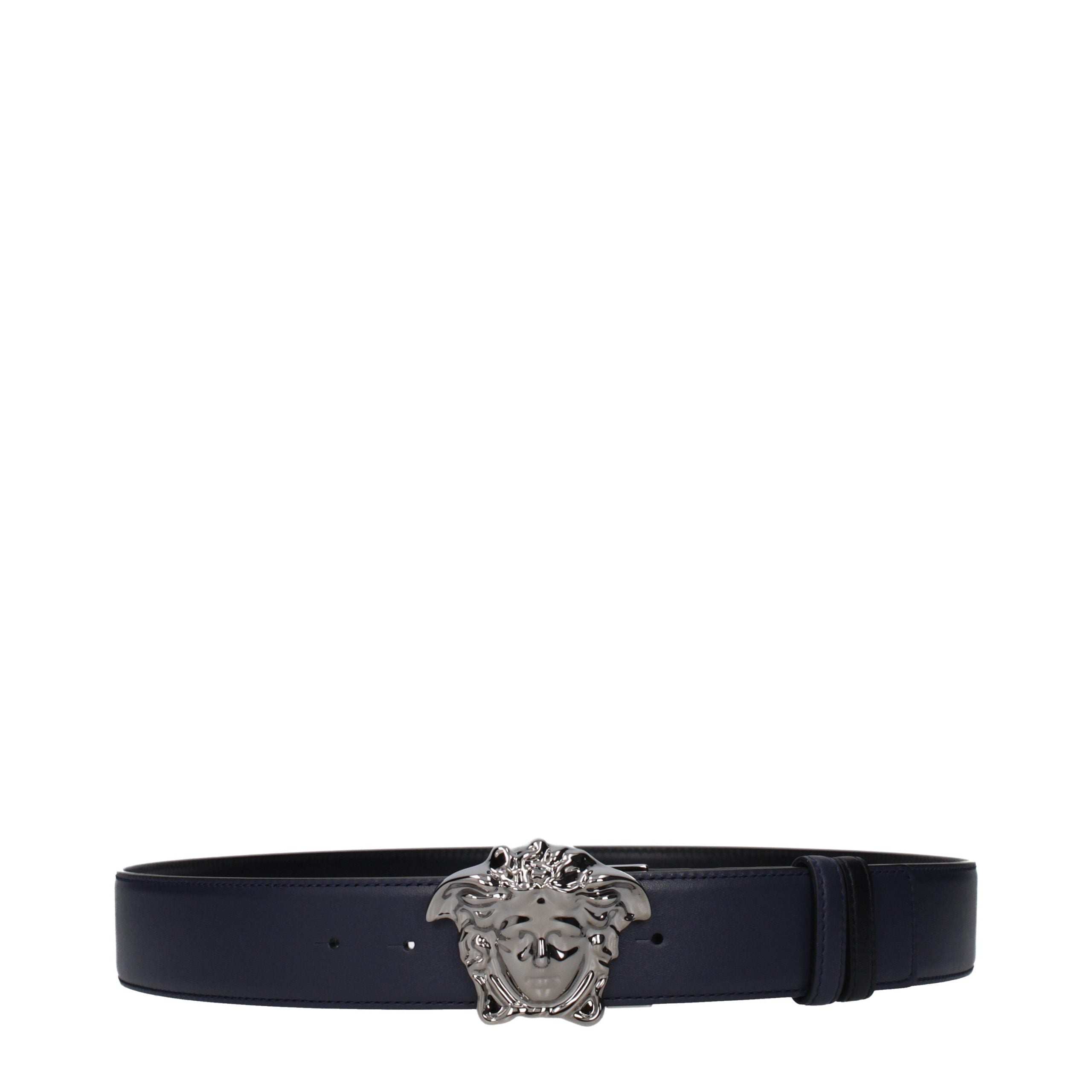 Blue Leather Regular Belt