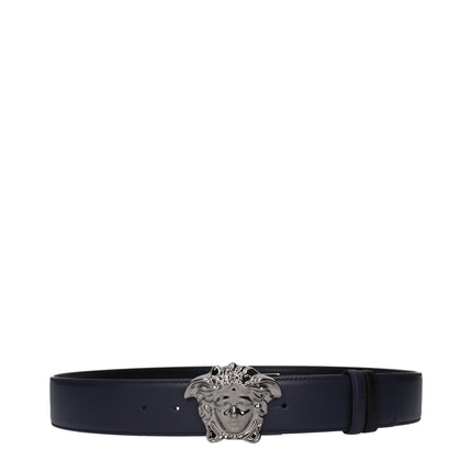 Blue Leather Regular Belt
