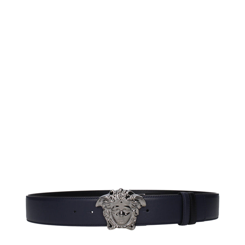 Blue Leather Regular Belt