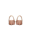 Beige Calfskin High Heel Pumps