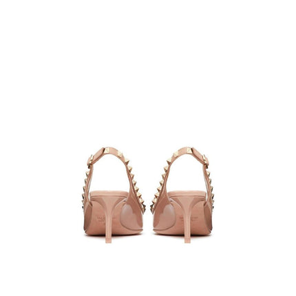 Beige Calfskin High Heel Pumps