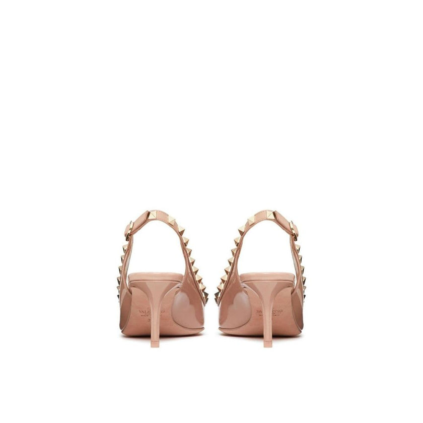 Beige Calfskin High Heel Pumps