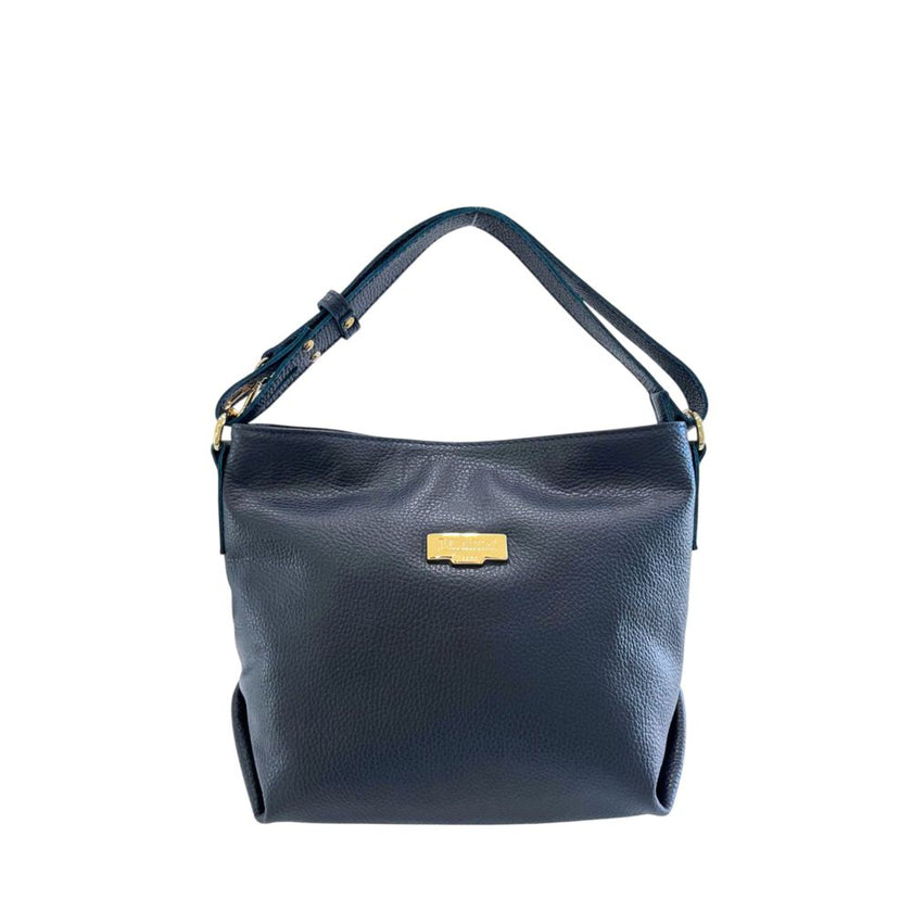 Blue Cowhide Clutch Bag