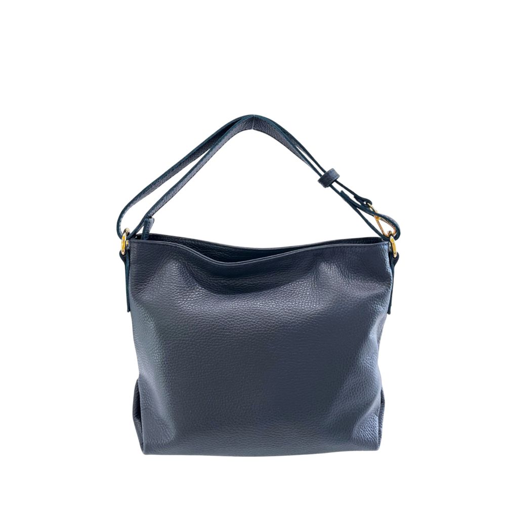 Blue Cowhide Clutch Bag