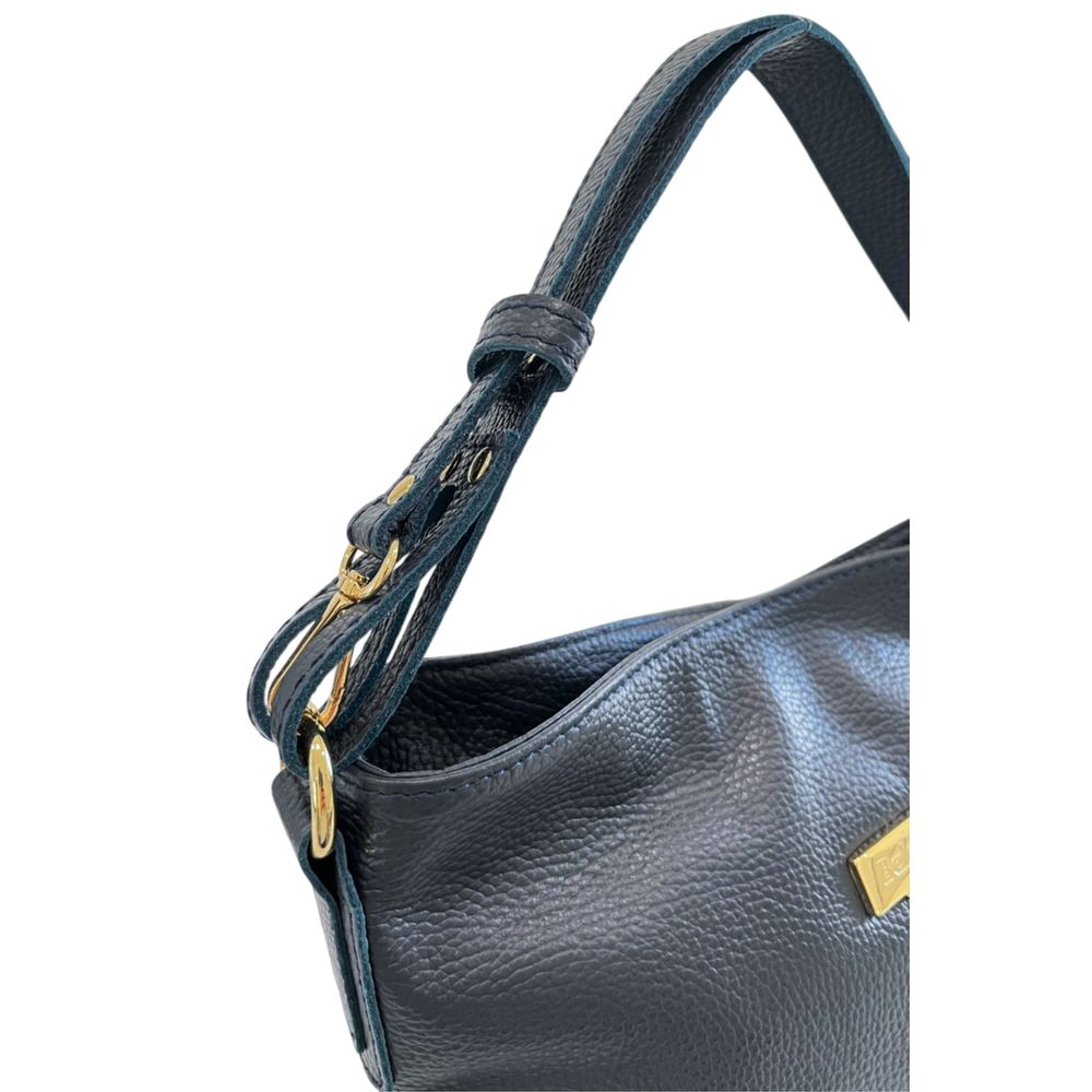 Blue Cowhide Clutch Bag