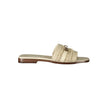 Beige Polyester Slides