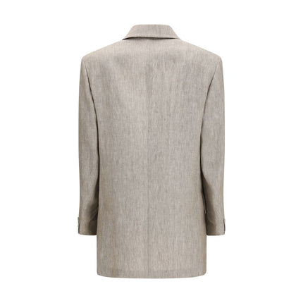 Beige Linen Blazer