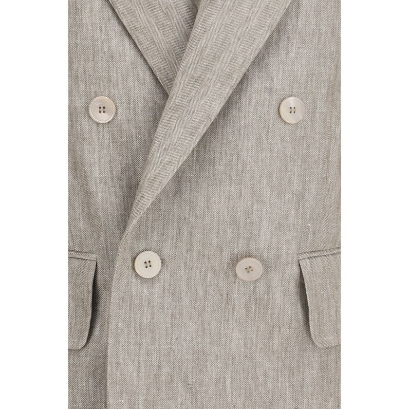 Beige Linen Blazer