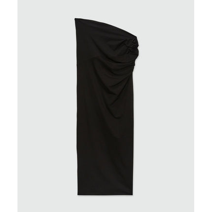 Black Cotton Casual Dress