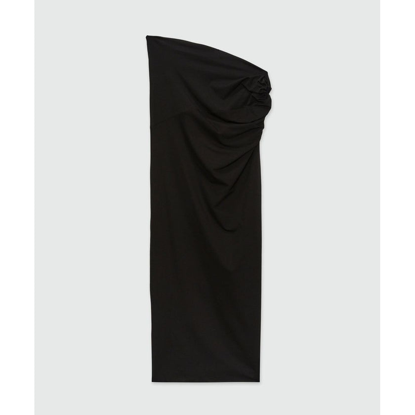 Black Cotton Casual Dress