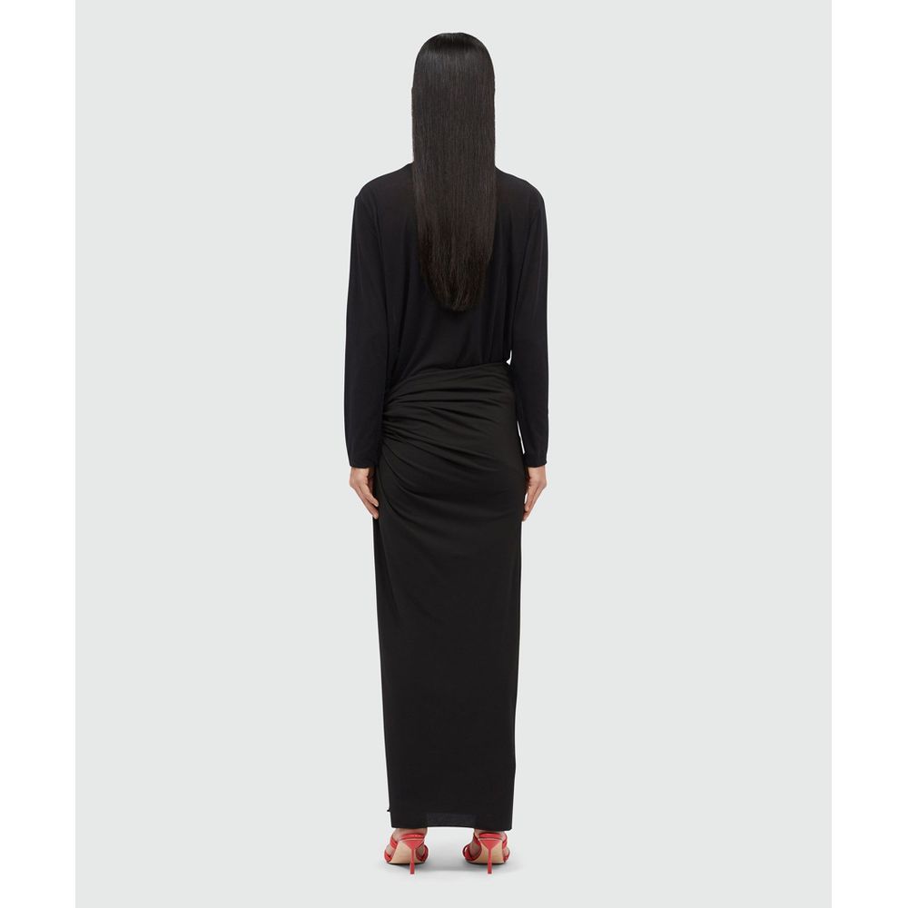 Black Cotton Casual Dress