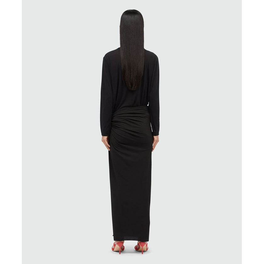Black Cotton Casual Dress