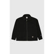 Black Polyester Full-Length Jacket
