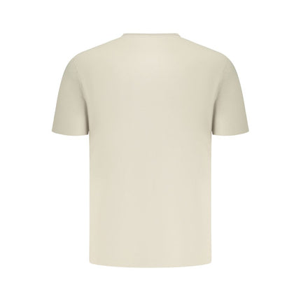 Beige Cotton Men T-Shirt