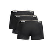 Black Cotton Men's Boxer Briefs