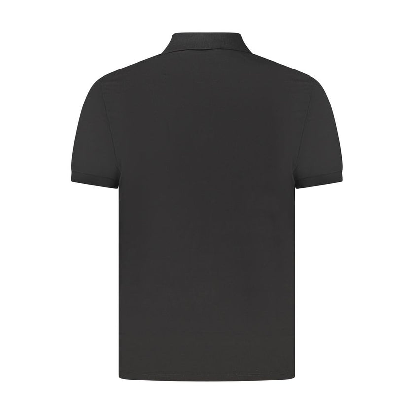 Black Cotton Men Polo