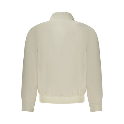 Beige Nylon Jackets & Coat