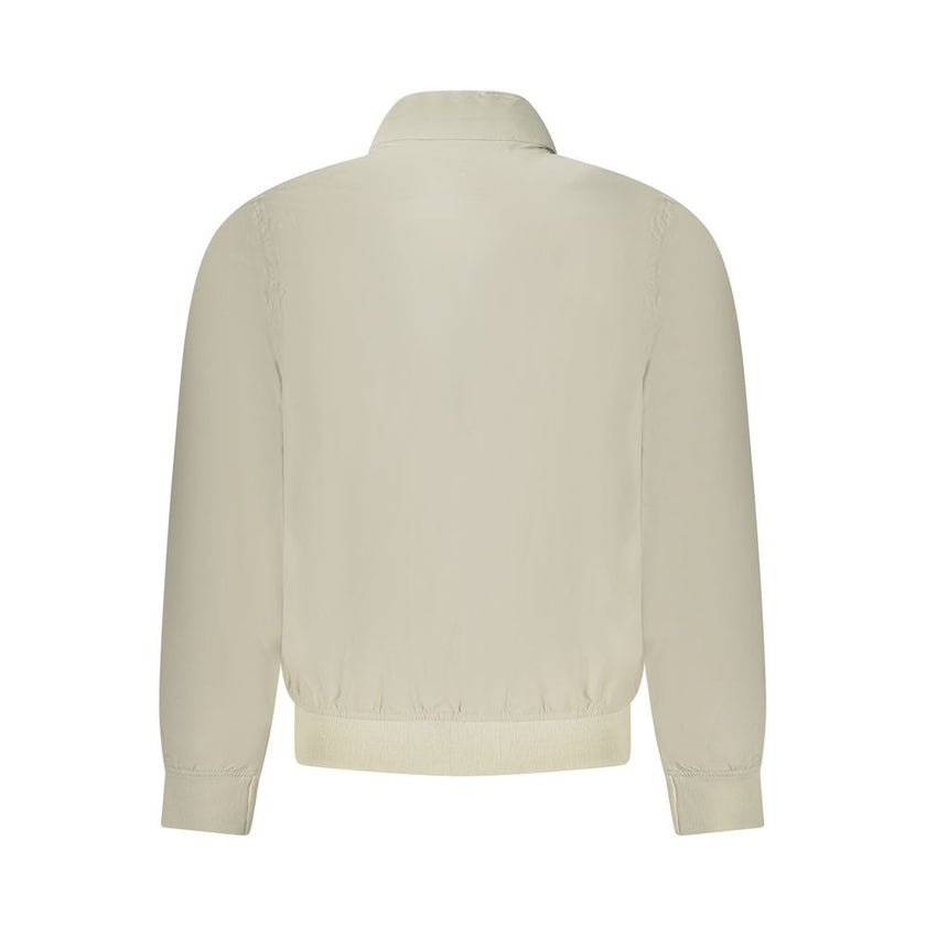 Beige Nylon Jackets & Coat