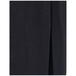 Black Fleece Wool Long Skirt