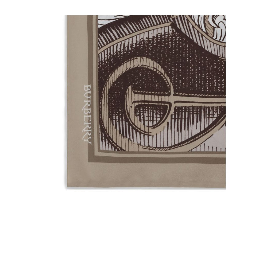 Beige Silk Scarf