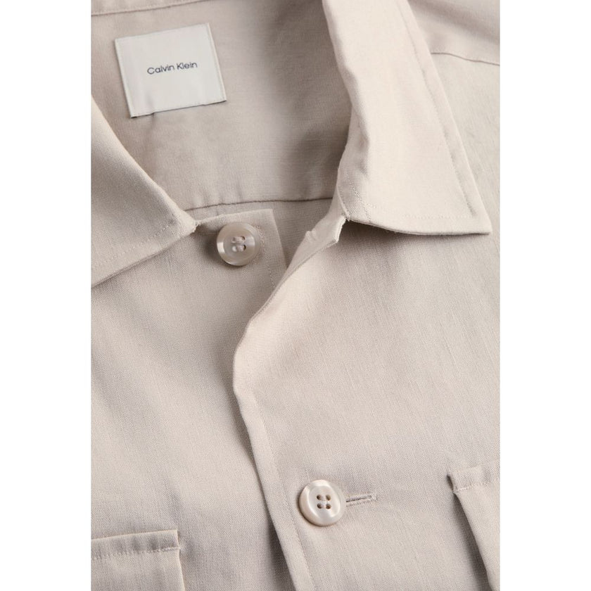 Beige Lyocell Coat