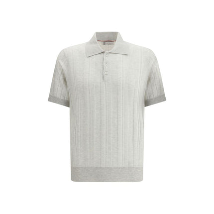 Gray Cotton Polo Shirt